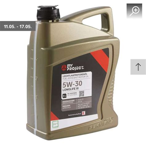 (Kaufland) MyProject Motoröl Longlife III 5W30 5.